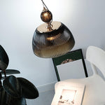 Green Glass Bowl Pendant Lamp 12.6″