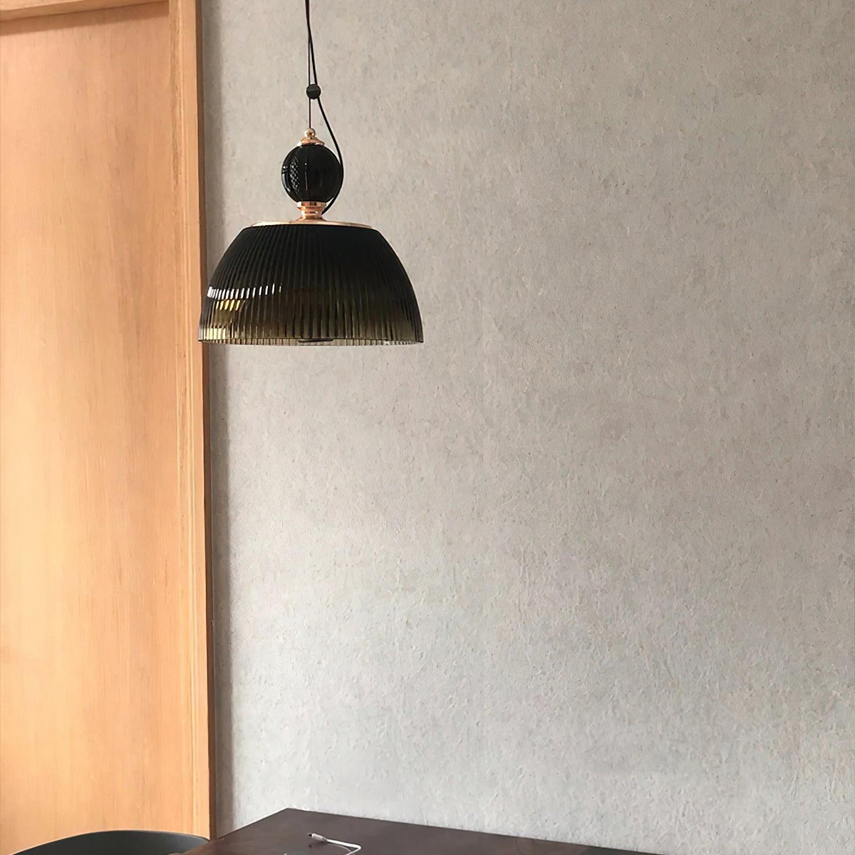 Green Glass Bowl Pendant Lamp 12.6″