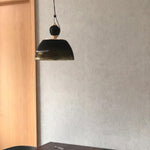 Green Glass Bowl Pendant Lamp 12.6″