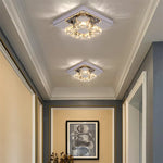 LED Crystal Chandelier Mirror Rings Ceiling Light for Home Décor