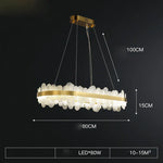 Golden Stainless Steel LED Designer Chandelier for Dining Room
