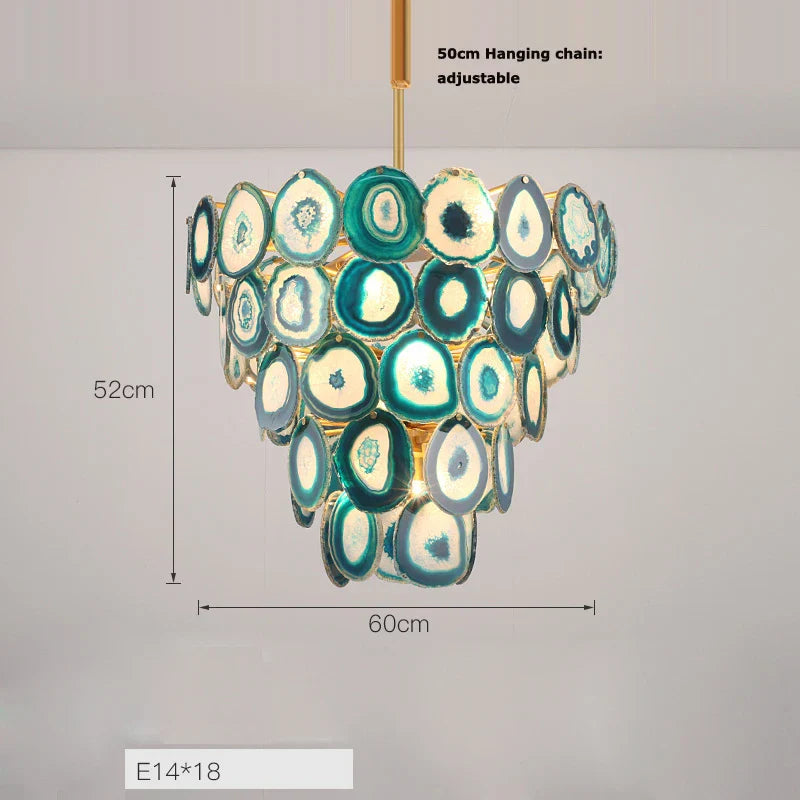 Agate Designer LED Chandelier by for Stylish Illumination in Dining Room