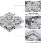 Afralia Smart LED Chandelier Modern Ceiling Lamp Remote Control for Living Dining Room
