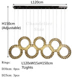 LED Crystal Chandelier Stainless Steel Pendant Light for Living Room