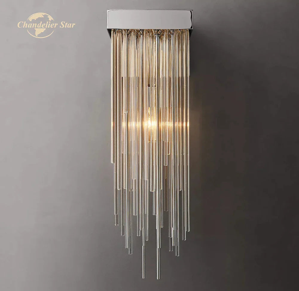 Glass Rod LED Wall Lamps - Modern Cascada Sconce for Home Decor