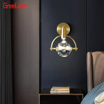 Crystal LED Wall Sconce Copper Light Fixture for Modern Luxury Home Decor