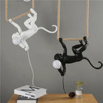 Monkey Resin Pendant Light for Artistic Living Room Decor