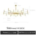 Modern Metal LED Ceiling Chandelier for Bedroom Home Decor Lighting