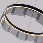 Stratos Glass LED Chandelier Rings for Dining Hall Bedroom Luxury Lighting