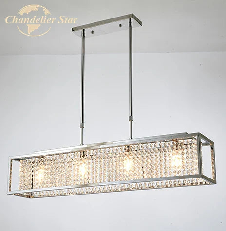 Crystal Rectangle Luxury Chandelier for Elegant Home Décor