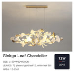 Ginkgo Leaf Decor Chandelier - Nordic Fine Flower Art Light for Living Room