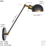 White Swing Arm Wall Light: Adjustable Vintage Industrial Sconce Luminaria
