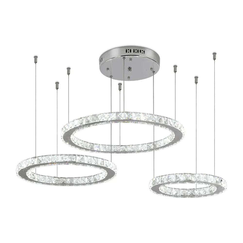 Crystal LED Chandeliers: Modern Pendant Light for Living Room.