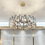 Crystal LED Chandelier for Elegant Living Room, Dining, Bedroom, Kitchen