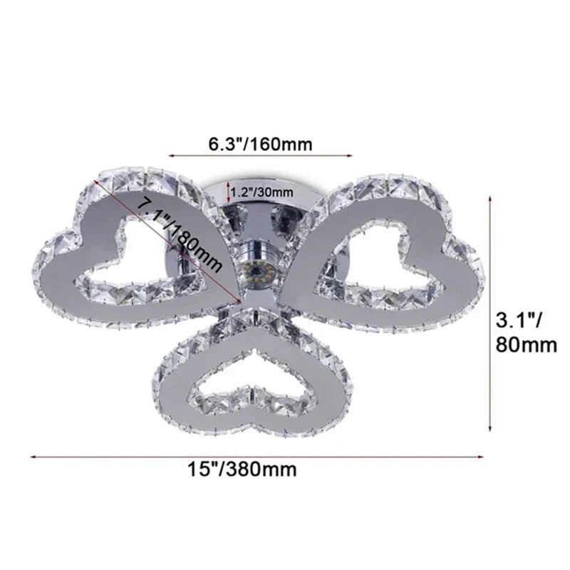 Crystal Nordic LED Ceiling Chandelier for Modern Indoor Lighting