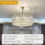 Crystal Chandelier: Elegant Lighting for Home, Living Room, Bedroom, Kitchen