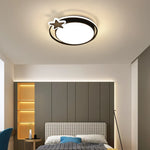 Modern Black LED Ceiling Lamps for Living Room Bedroom Chandelier Fixtures