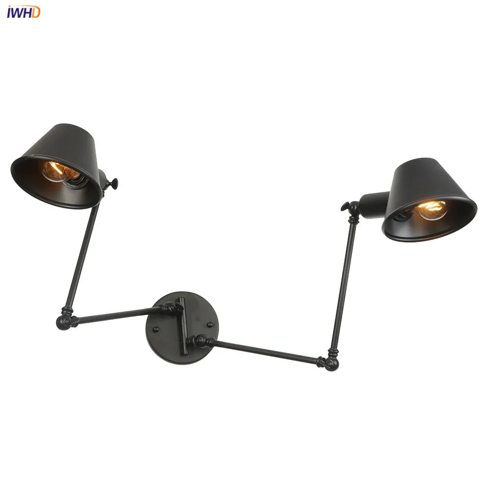 Vintage Industrial 2-Head Wall Lamp