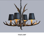 Retro Antlers LED Chandelier Table Dining Room Kitchen Interior Lighting Fixture