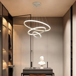 Black Ring LED Pendant Chandelier for Living Room, Dining Room, Kitchen
