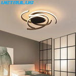 Curved Branch LED Ceiling Lamp: Modern Nordic Design for Bedroom, Dining, Kitchen.