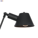 Black Single Swing Arm Wall Light Industrial Vintage Sconce LED Wall Lamp