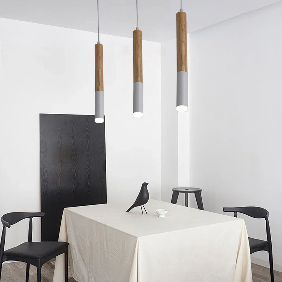 Long Tube LED Pendant Light for Dining, Living, Kitchen, Shop, Bar, Cafe