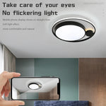 Modern Black LED Ceiling Lamps for Living Room Bedroom Chandelier Fixtures