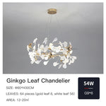 Ginkgo Ceramic Chandelier: Luxury Pendant Lights for Dining & Living Room