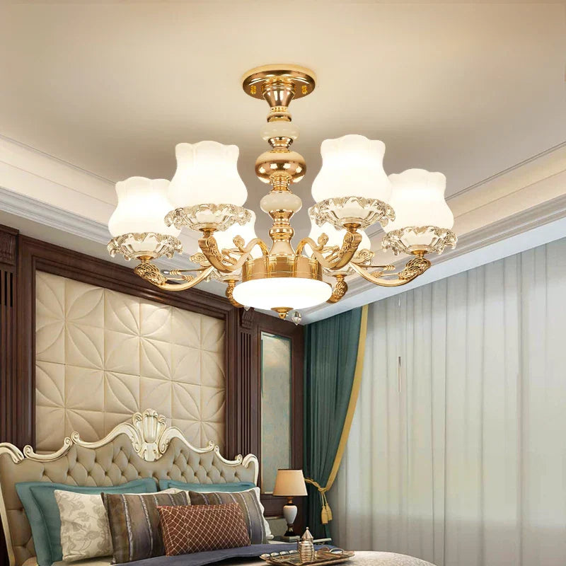 Luxury Duplex Building Chandelier Elegant Villa Pendant Light Modern Living Room Bedroom Lighting