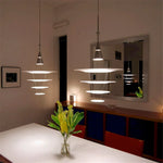 Spiral Acrylic Ring LED Pendant Light - White Nordic Designer Minimalist Lamp