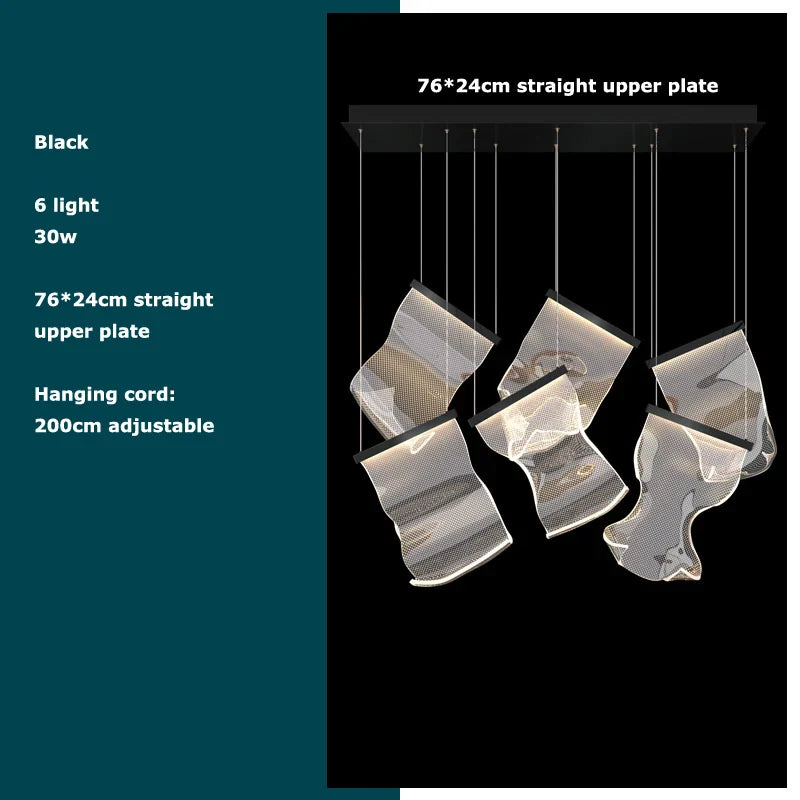 Golden Love Paper Chandelier: Postmodern LED Designer Lighting for Foyer