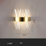 Gold Black LED Wall Sconce Light for Bedroom Corridor