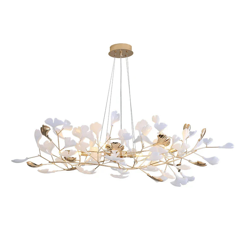 Ginkgo Leaf Decor Chandelier - Nordic Fine Flower Art Light for Living Room