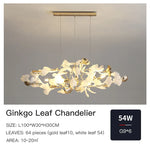 Ginkgo Leaf Decor Chandelier - Nordic Fine Flower Art Light for Living Room
