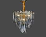 LED Glass Metal Leaf Chandelier: Luxury Postmodern Lighting for Home Decor, Bedroom, Living Room