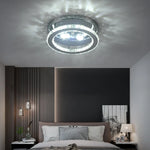 LED Crystal Chandelier Mirror Rings Ceiling Light for Home Décor