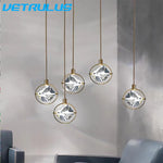 Crystal LED Ceiling Lamp Chandelier Iron Art Bar Home Decor.