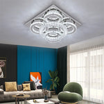 Afralia Smart LED Chandelier Modern Ceiling Lamp Remote Control for Living Dining Room
