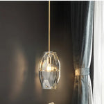 Crystal Glass Pendant Lamp Luxe Chandelier for Bedroom Restaurant Kitchen Home