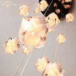 Crystal Spiral Diamond LED Chandelier for Living Room Bedroom Staircase