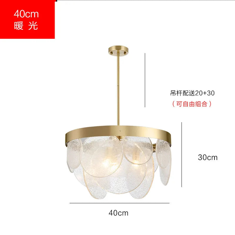 Glass Copper LED Pendant Light: Luxury Nordic Design for Home Decor