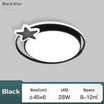 Modern Black LED Ceiling Lamps for Living Room Bedroom Chandelier Fixtures