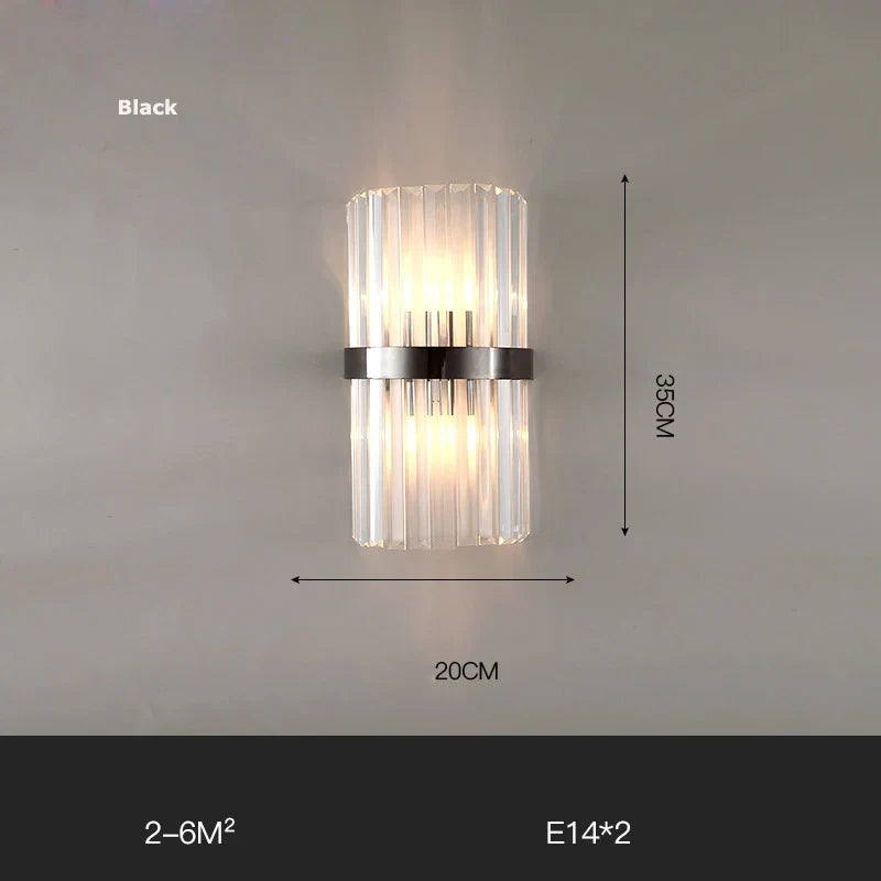 Gold Black LED Wall Sconce Light for Bedroom Corridor