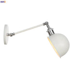 Adjustable Swing Arm Wall Sconce Industrial Vintage Retro White Wall Light