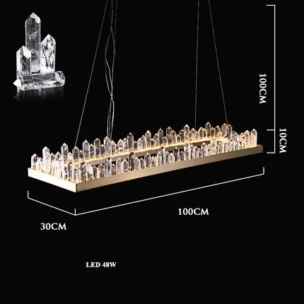 Golden Crystal LED Chandelier for Modern Dining Room