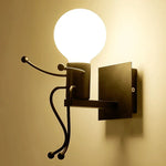 Robot Metal Wall Sconce Creative Cartoon Luminaria for Home Children's Room