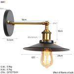 Antique Gold Rustic Wall Lamps Bathroom Stair Mirror Light Loft Decor Industrial
