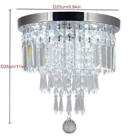 Diamond Crystal LED Ceiling Chandelier Pendant Light for Elegant Living Spaces