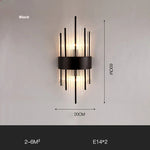 Gold Black LED Wall Sconce Light for Bedroom Corridor